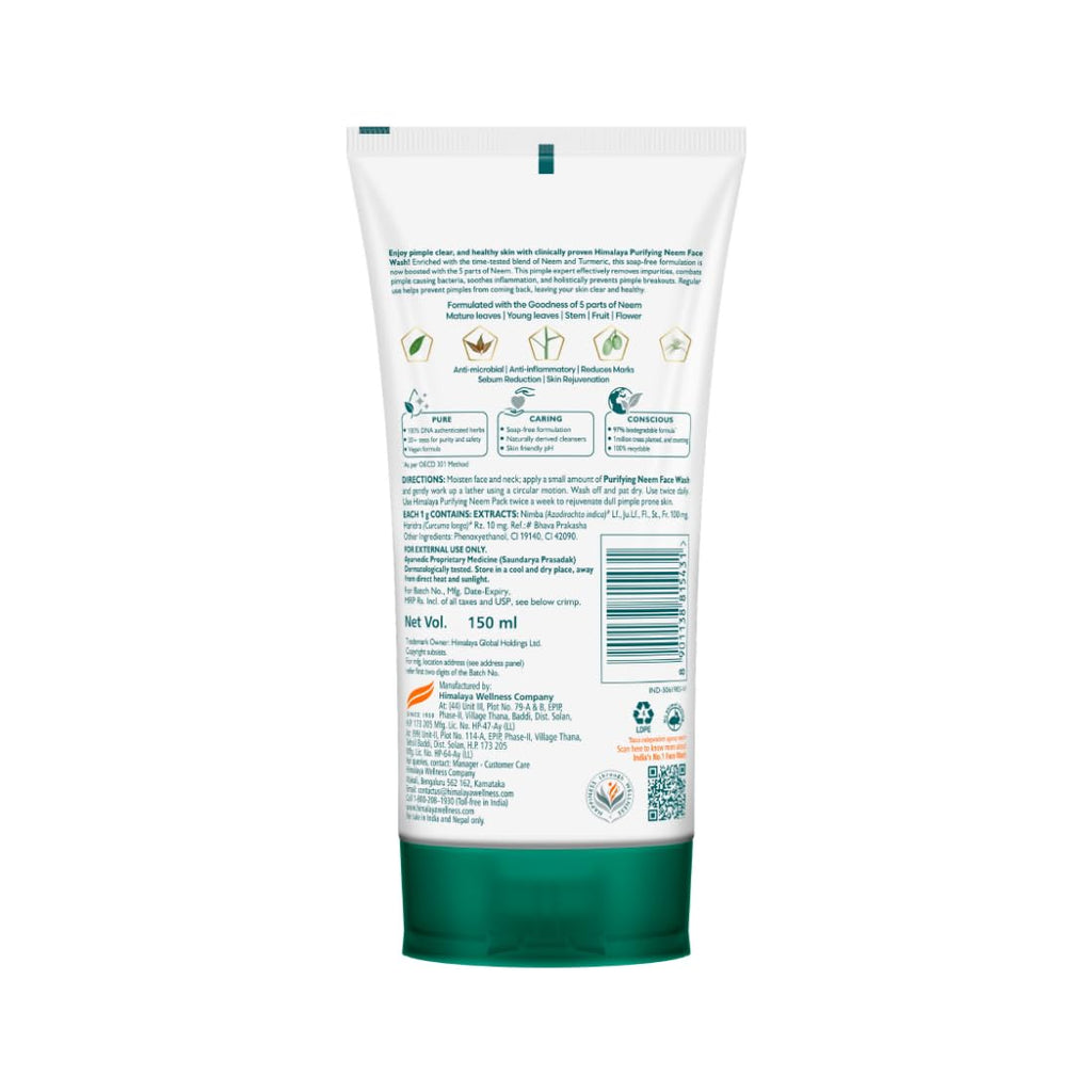 Himalaya Neem Face Wash – Clear Skin, 150ml