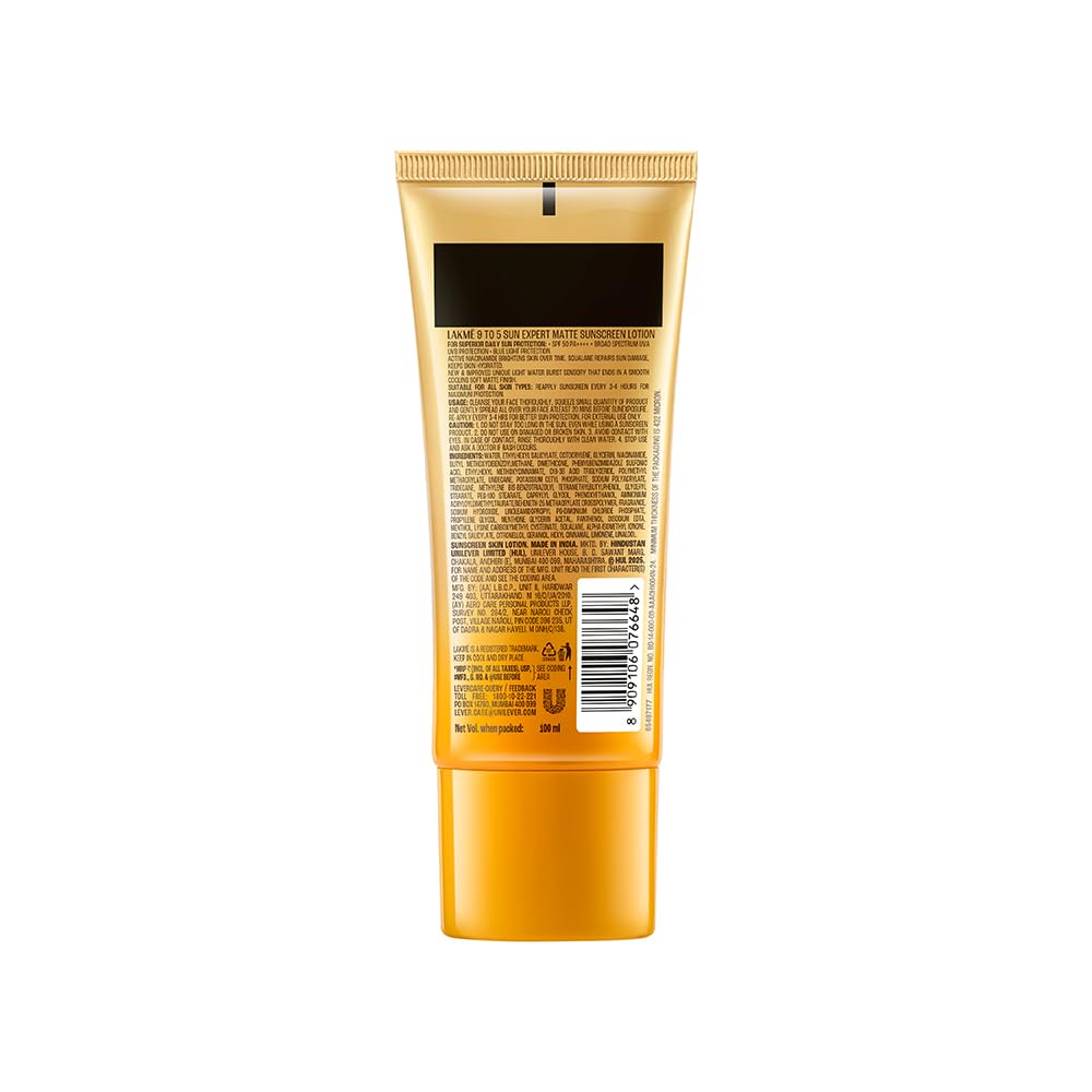 Lakme SPF 50 Sunscreen – Glow & UV Protection, 100ml