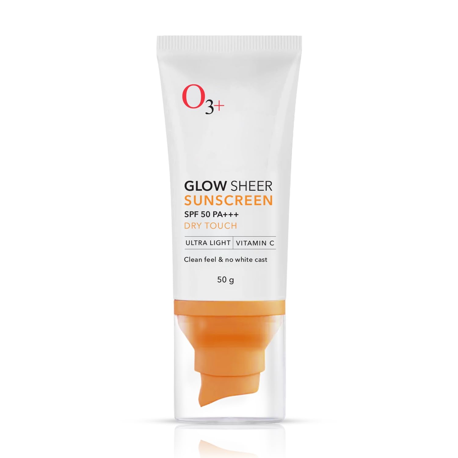 O3+ Glow Sheer Sunscreen SPF 50 PA+++ (50gm) | Lightweight Cream | No White Cast | Sunscreen For Oily Skin, Dry Skin | For Women & Men