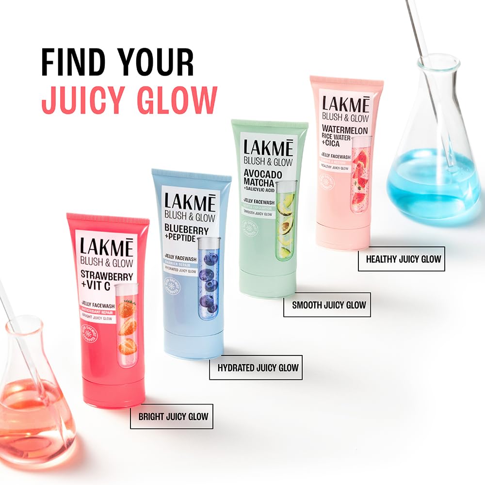 Lakme Blush & Glow Strawberry Freshness Gel Face Wash with Strawberry Extracts|| 150 g