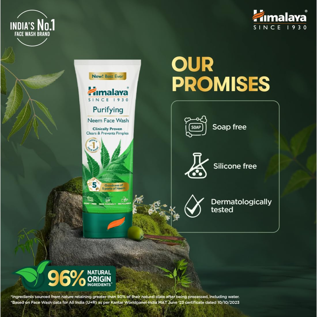 Himalaya Neem Face Wash – Clear Skin, 150ml