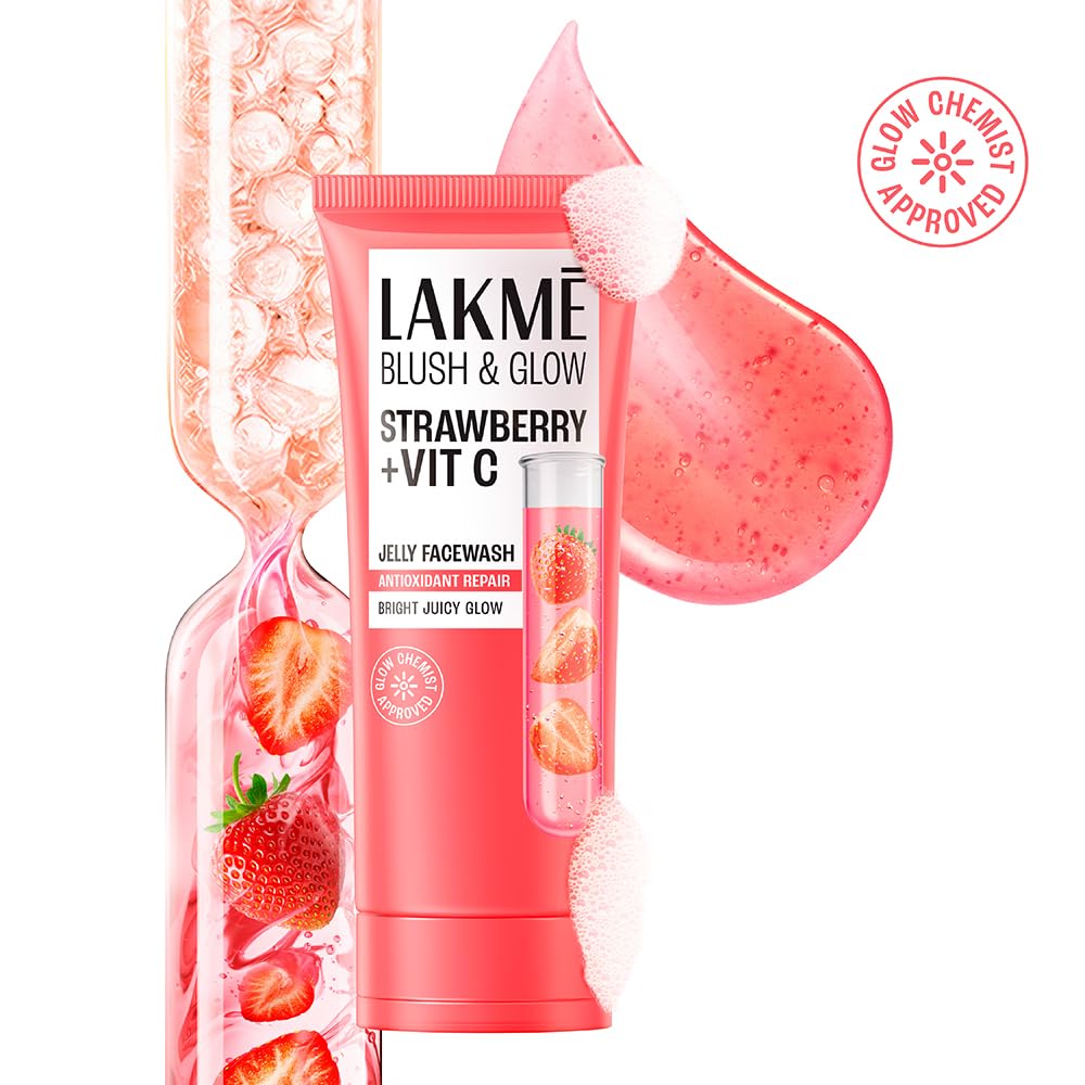 Lakme Blush & Glow Strawberry Freshness Gel Face Wash with Strawberry Extracts|| 150 g
