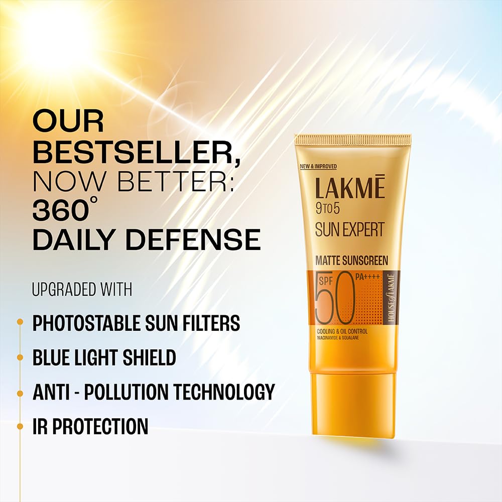 Lakme SPF 50 Sunscreen – Glow & UV Protection, 100ml