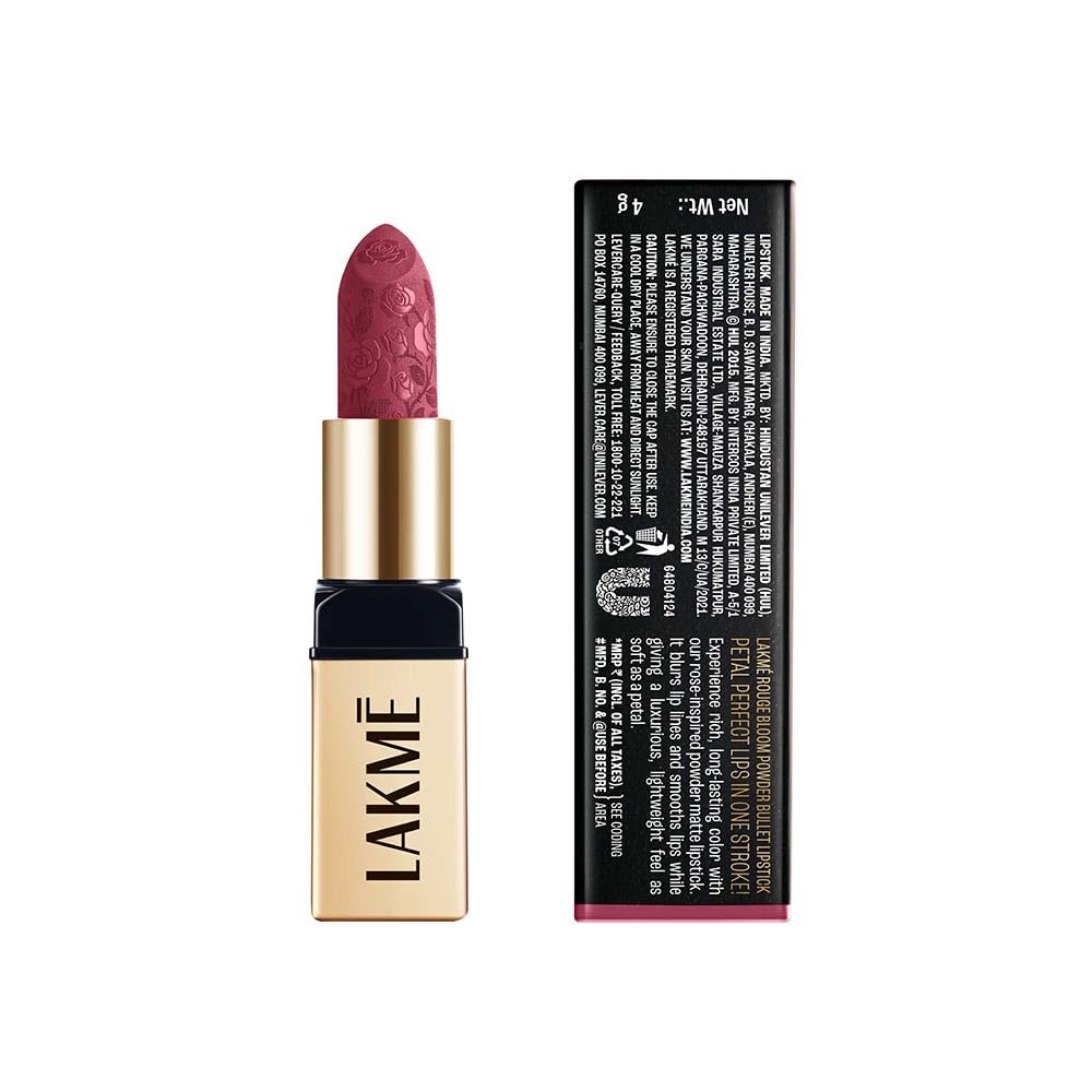LAKMÉ LAKM Lakme Rouge Bloom Powder Matte Bullet Pink Tulip 203-4gm