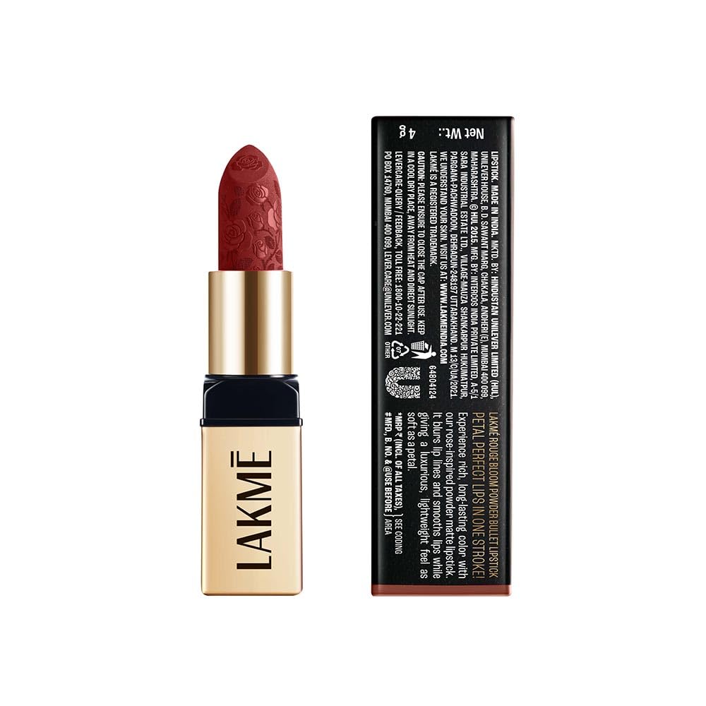 LAKMÉ LAKM Lakme Rouge Bloom Powder Matte Bullet Pink Tulip 203-4gm