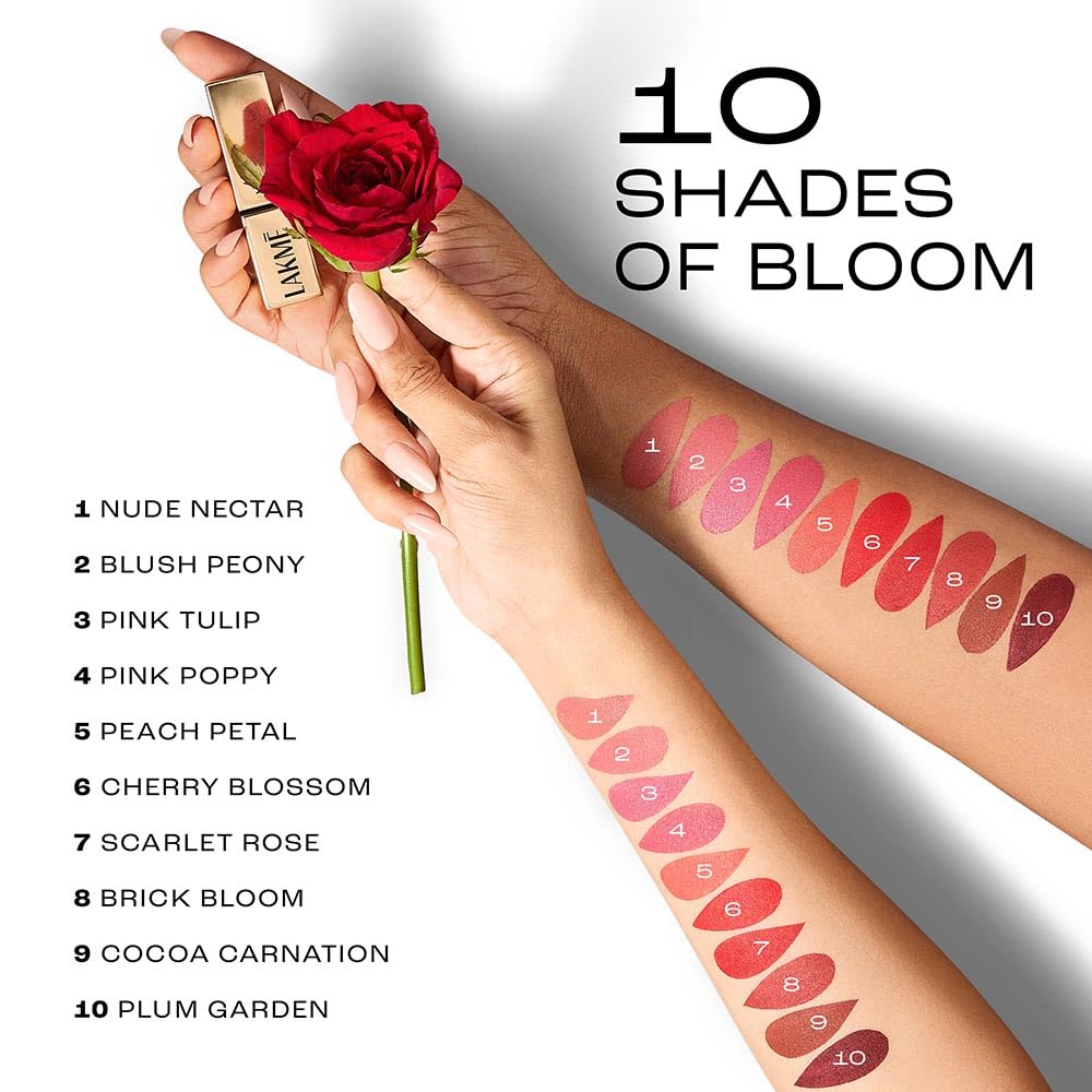 LAKMÉ LAKM Lakme Rouge Bloom Powder Matte Bullet Pink Tulip 203-4gm