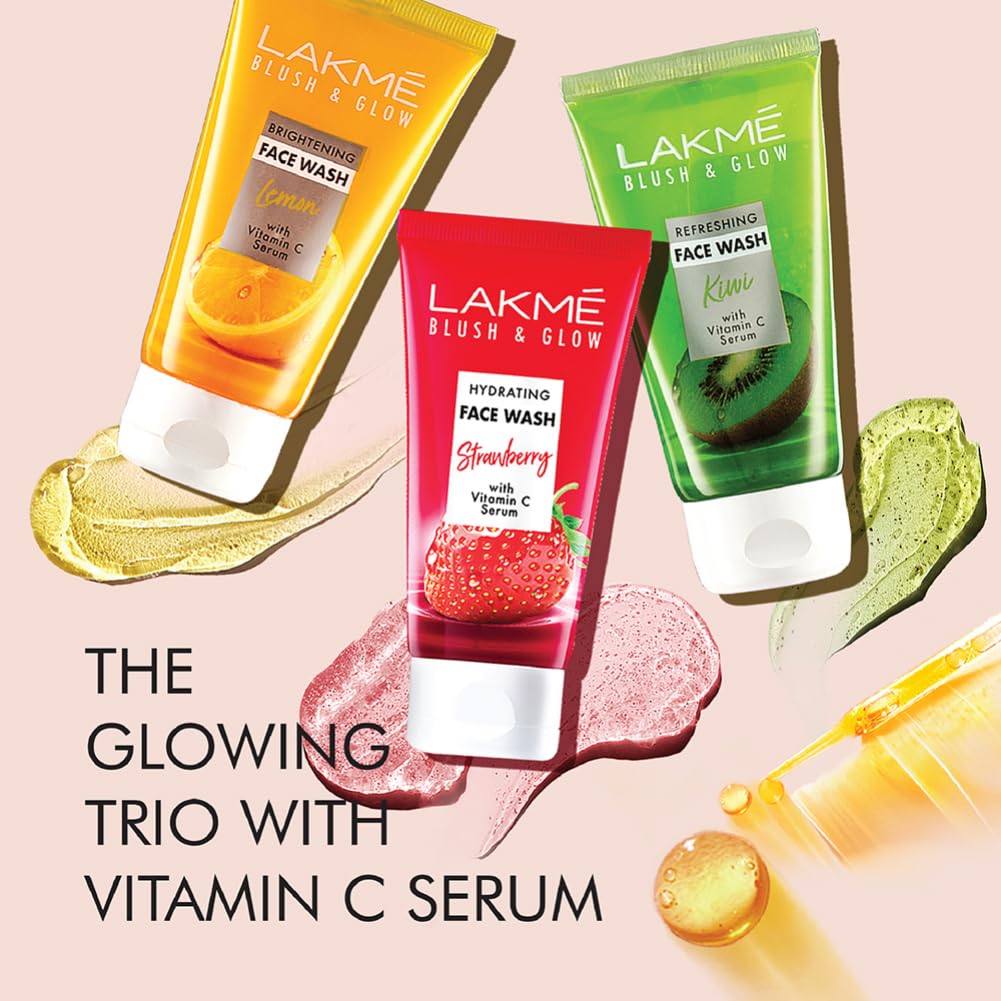 Lakme Blush & Glow Strawberry Freshness Gel Face Wash with Strawberry Extracts|| 150 g