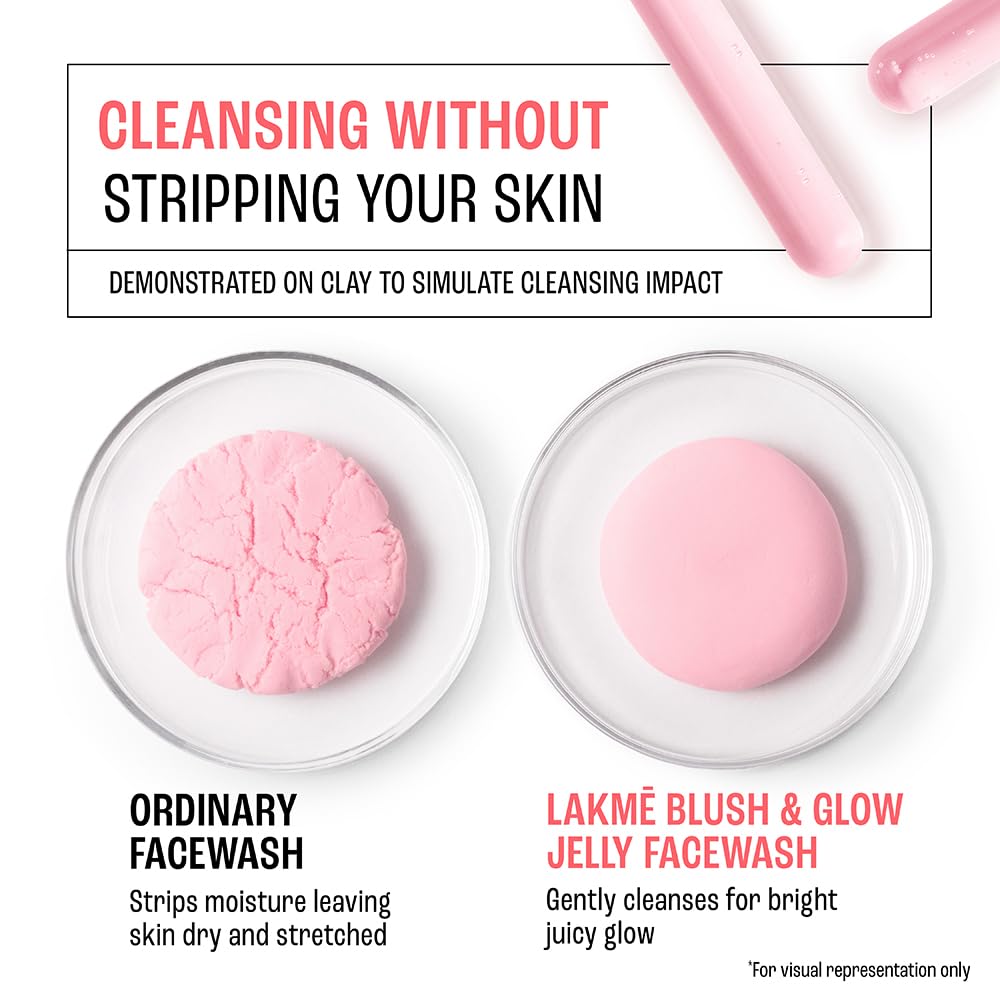 Lakme Blush & Glow Strawberry Freshness Gel Face Wash with Strawberry Extracts|| 150 g