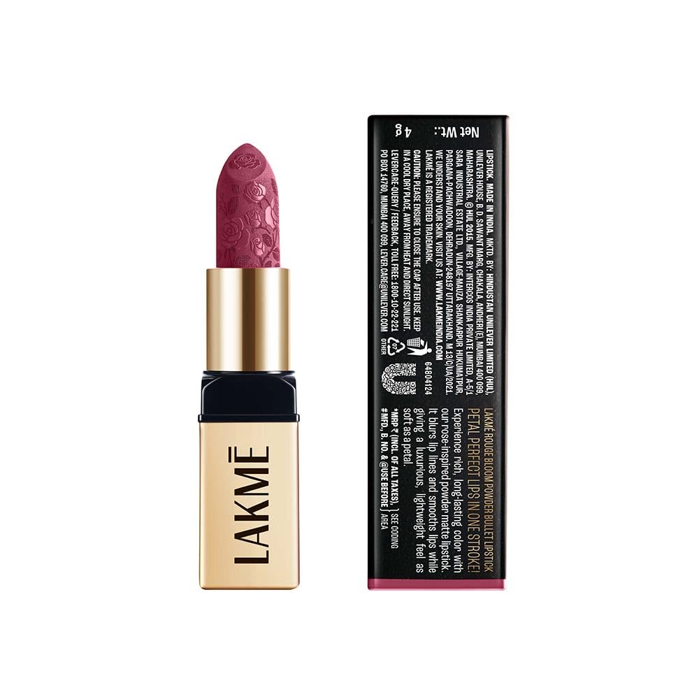 LAKMÉ LAKM Lakme Rouge Bloom Powder Matte Bullet Pink Tulip 203-4gm