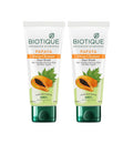 Biotique Papaya Deep Cleanse Face Wash | Gentle Exfoliation | Visibly Glowing Skin | 100% Botanical Extracts| Suitable for All Skin Types | 2x100ml