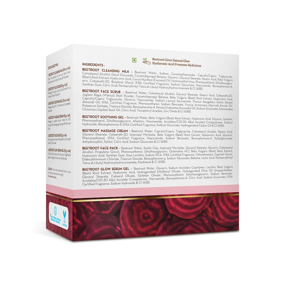 Mamaearth Beetroot Facial Kit – Hydrated Pink Glow, 60g
