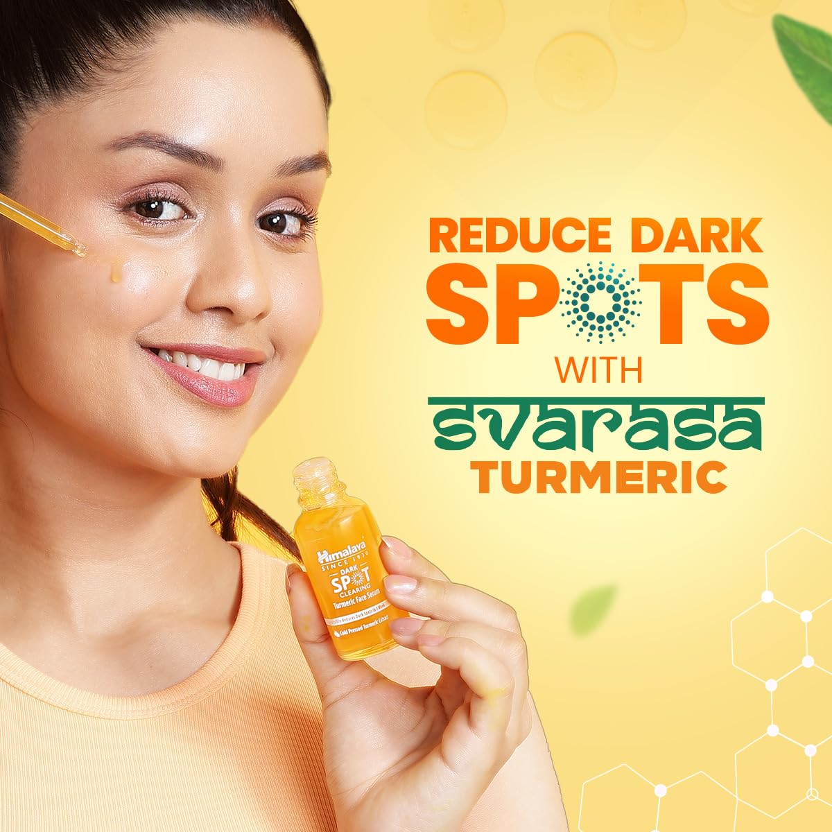 Himalaya Dark Spot Clearing Turmeric Face Serum, 15 mL | with 10% Glycolic Acid, 2% Niacinamide & Organically sourced Turmeric | Visibly Reduces Dark Spots from Day 7 | Clinically Tested | Non Staining