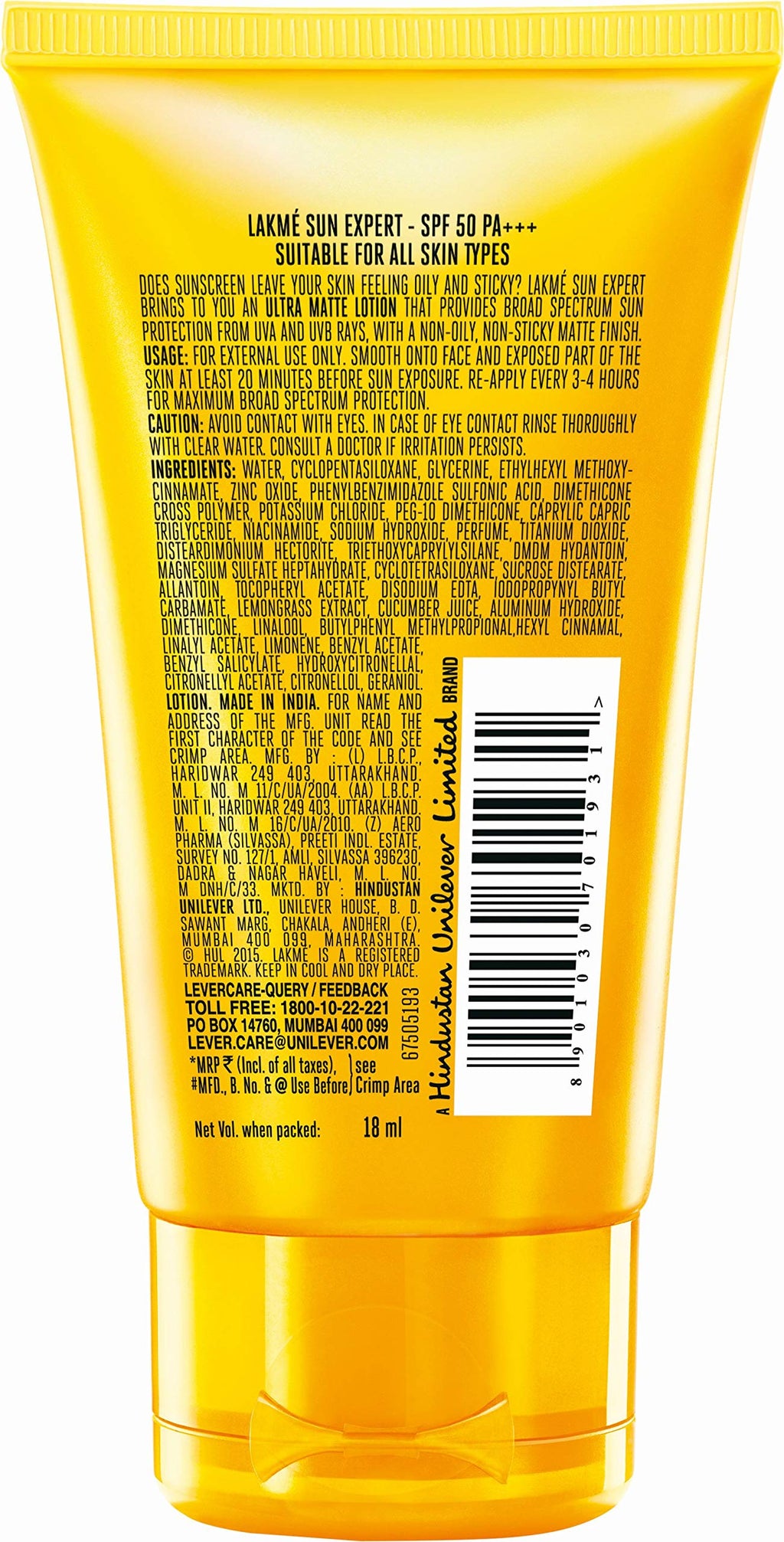 Lakme SPF 50 Sunscreen – Glow & UV Protection, 100ml
