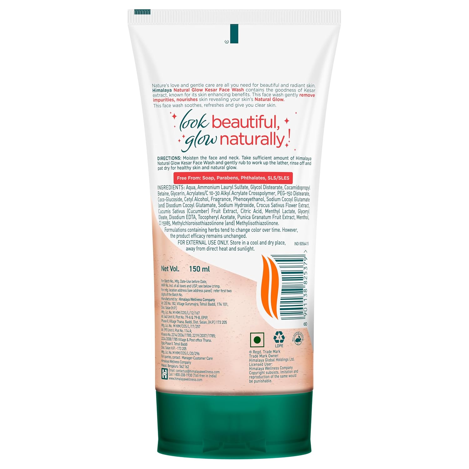 Himalaya Kesar Face Wash – Natural Glow, 150ml